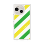 Slim Protection Case［ Big Stripe - Green × Yellow ］
