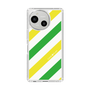Slim Protection Case［ Big Stripe - Green × Yellow ］