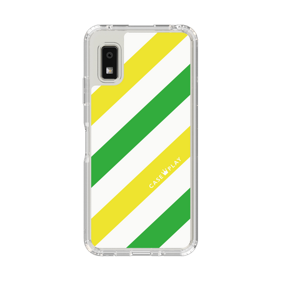 Slim Protection Case［ Big Stripe - Green × Yellow ］