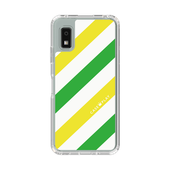Slim Protection Case［ Big Stripe - Green × Yellow ］
