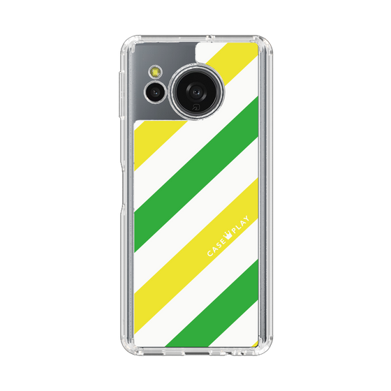 Slim Protection Case［ Big Stripe - Green × Yellow ］