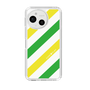 Slim Protection Case［ Big Stripe - Green × Yellow ］