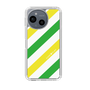 Slim Protection Case［ Big Stripe - Green × Yellow ］