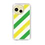 Slim Protection Case［ Big Stripe - Green × Yellow ］