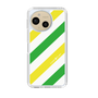 Slim Protection Case［ Big Stripe - Green × Yellow ］