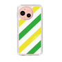 Slim Protection Case［ Big Stripe - Green × Yellow ］