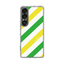 Slim Protection Case［ Big Stripe - Green × Yellow ］