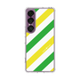 Slim Protection Case［ Big Stripe - Green × Yellow ］