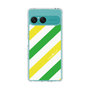 Slim Protection Case［ Big Stripe - Green × Yellow ］