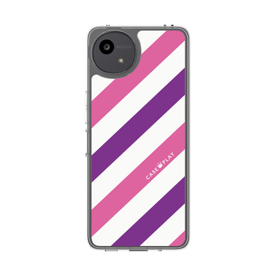 Slim Protection Case［ Big Stripe - Purple × Pink ］