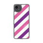 Slim Protection Case［ Big Stripe - Purple × Pink ］