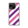 Slim Protection Case［ Big Stripe - Purple × Pink ］