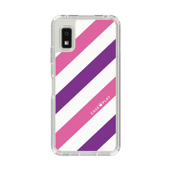 Slim Protection Case［ Big Stripe - Purple × Pink ］