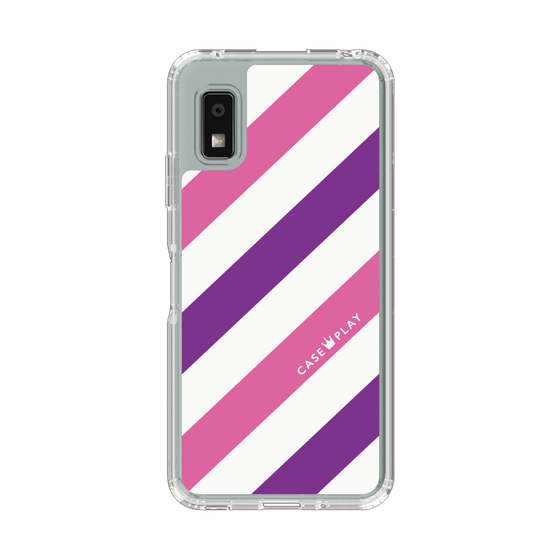 Slim Protection Case［ Big Stripe - Purple × Pink ］