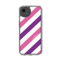 Slim Protection Case［ Big Stripe - Purple × Pink ］