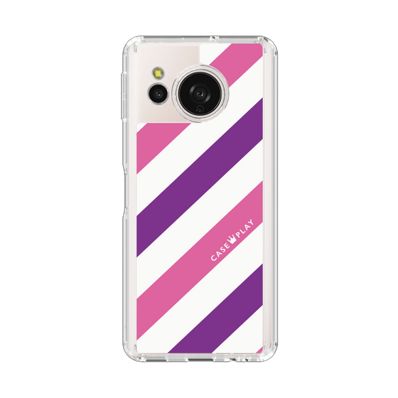 Slim Protection Case［ Big Stripe - Purple × Pink ］