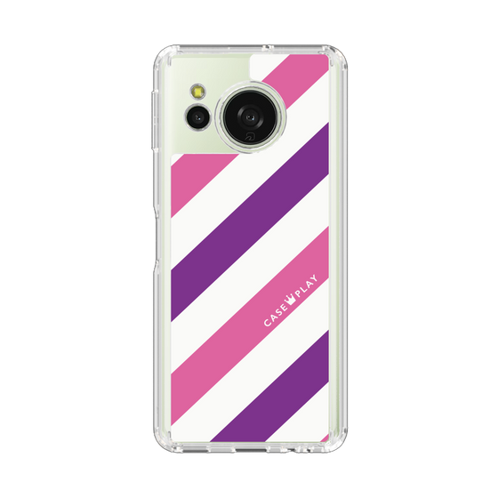 Slim Protection Case［ Big Stripe - Purple × Pink ］