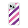 Slim Protection Case［ Big Stripe - Purple × Pink ］