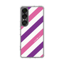 Slim Protection Case［ Big Stripe - Purple × Pink ］