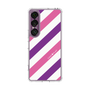 Slim Protection Case［ Big Stripe - Purple × Pink ］