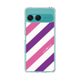 Slim Protection Case［ Big Stripe - Purple × Pink ］