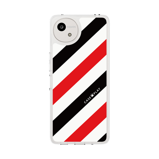 Slim Protection Case［ Big Stripe - Red × Black ］