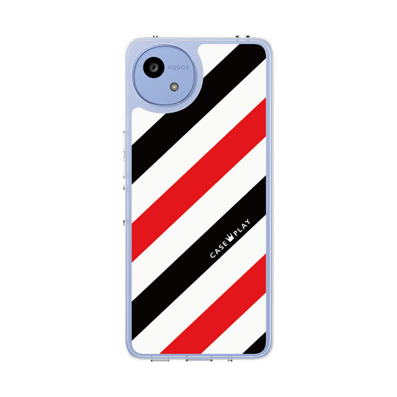 Slim Protection Case［ Big Stripe - Red × Black ］