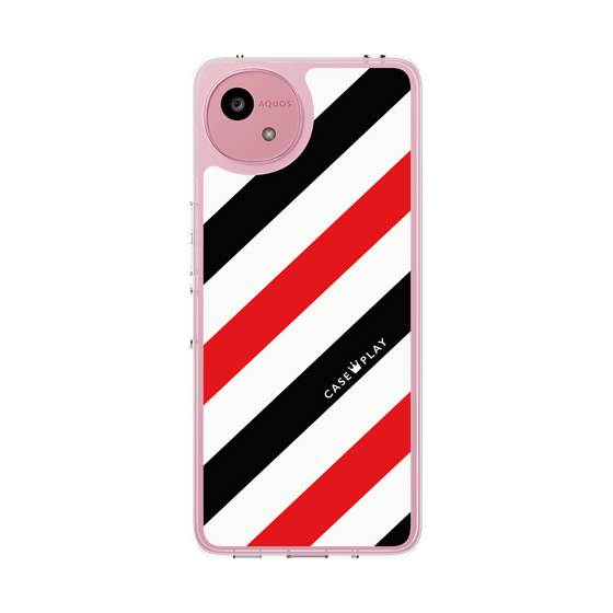 Slim Protection Case［ Big Stripe - Red × Black ］
