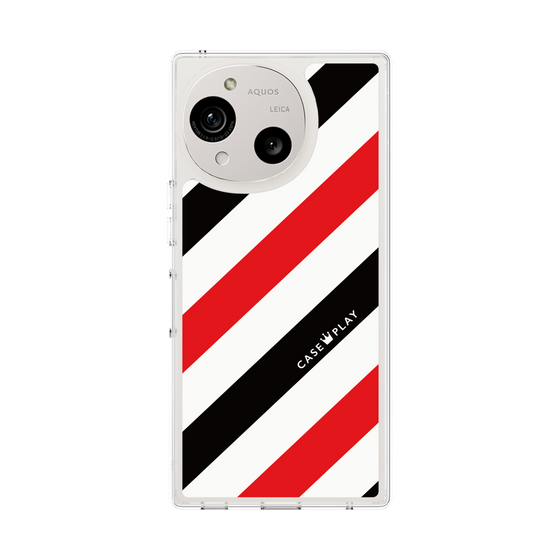 Slim Protection Case［ Big Stripe - Red × Black ］