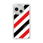 Slim Protection Case［ Big Stripe - Red × Black ］