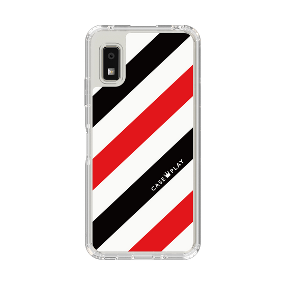 Slim Protection Case［ Big Stripe - Red × Black ］