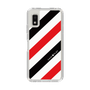 Slim Protection Case［ Big Stripe - Red × Black ］