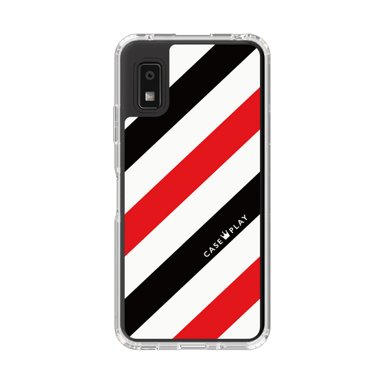 Slim Protection Case［ Big Stripe - Red × Black ］