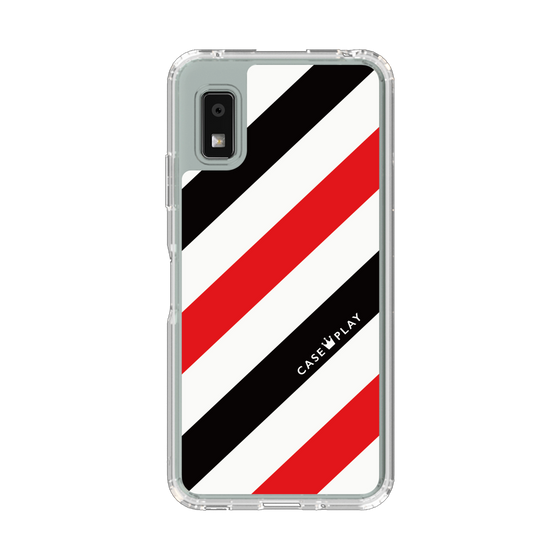 Slim Protection Case［ Big Stripe - Red × Black ］