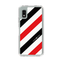 Slim Protection Case［ Big Stripe - Red × Black ］