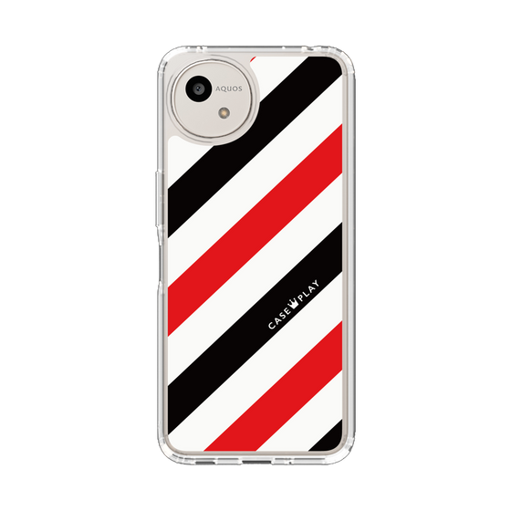 Slim Protection Case［ Big Stripe - Red × Black ］