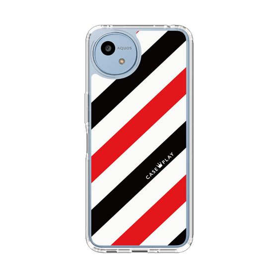 Slim Protection Case［ Big Stripe - Red × Black ］