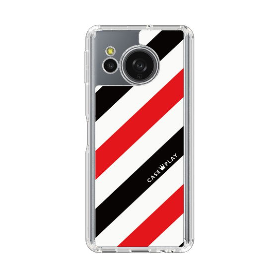Slim Protection Case［ Big Stripe - Red × Black ］