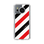 Slim Protection Case［ Big Stripe - Red × Black ］