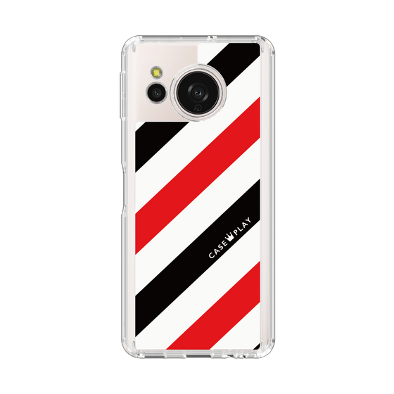 Slim Protection Case［ Big Stripe - Red × Black ］