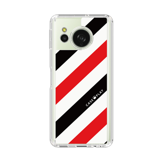 Slim Protection Case［ Big Stripe - Red × Black ］