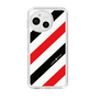 Slim Protection Case［ Big Stripe - Red × Black ］