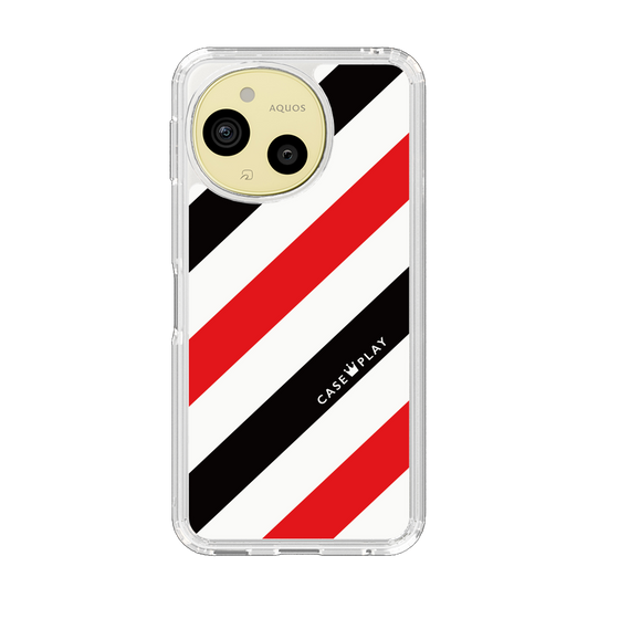 Slim Protection Case［ Big Stripe - Red × Black ］