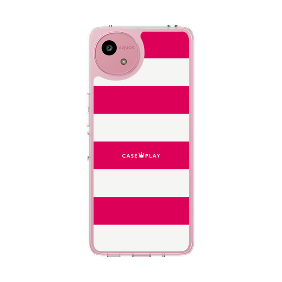 Slim Protection Case［ Big Border - Pink ］