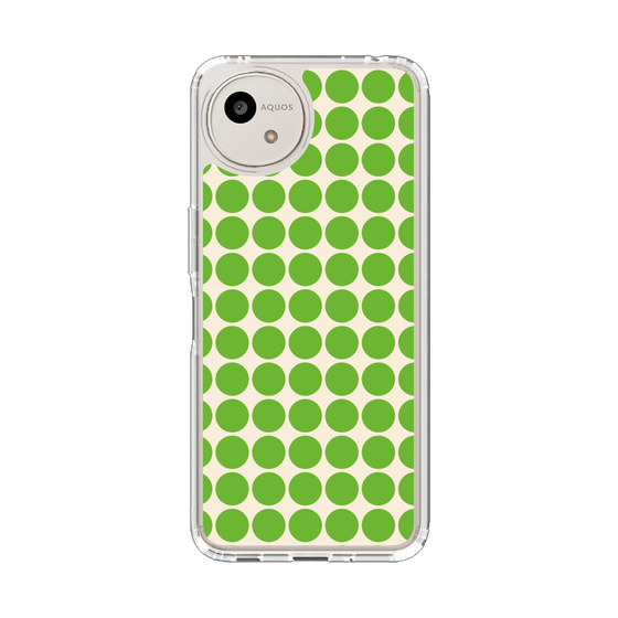 Slim Protection Case［ Big Dot - Green ］