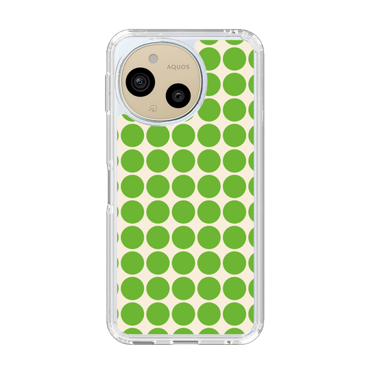 Slim Protection Case［ Big Dot - Green ］