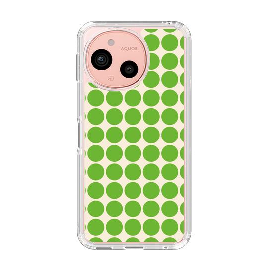 Slim Protection Case［ Big Dot - Green ］