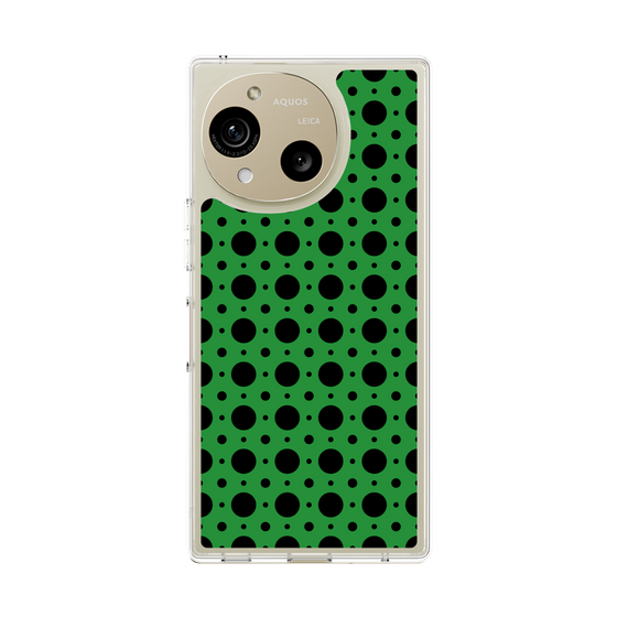 Slim Protection Case［ Shower Dot - Green ］