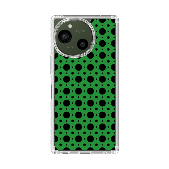 Slim Protection Case［ Shower Dot - Green ］