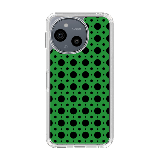 Slim Protection Case［ Shower Dot - Green ］